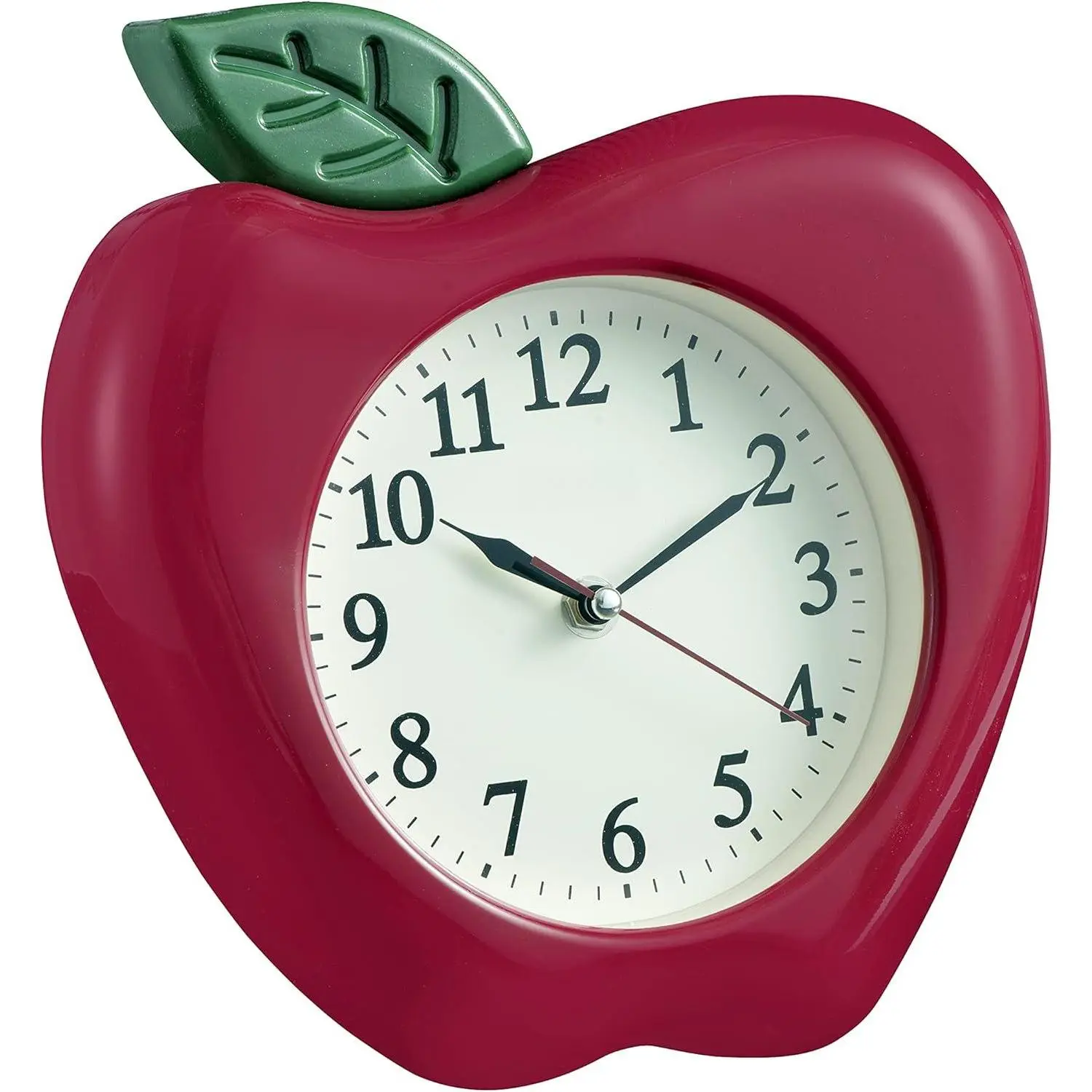 10" 3-Dimensional Apple Wall Clock- Model #38038A