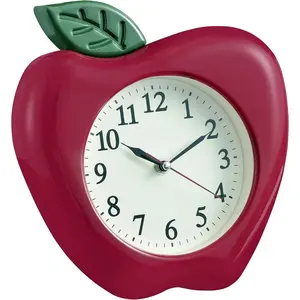 10" 3-Dimensional Apple Wall Clock- Model #38038A