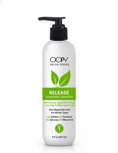 Step 1: OOPY RELEASE Clarifying Shampoo – Plant-Based Deep Cleanser with Apple Cider Vinegar, Ginseng & Willow Bark (8 fl oz)