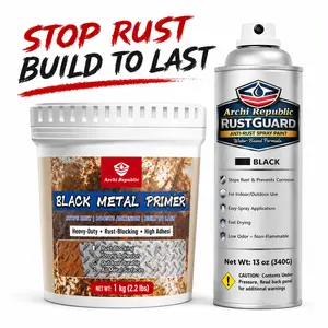 ARCHI REPUBLIC Black Metal Primer ️ Rust-Proof & Heavy Duty | Long-Lasting Protection for All Metal Surfaces Rust Converter
