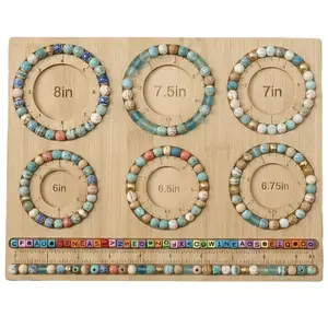 Jewelry Bead Board Tray Made of Wood, Suitable for Designing Bracelets And Necklaces (Inch Board)