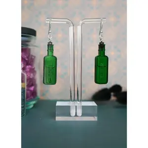Wicked Green Elixir Liquid Filled Earrings