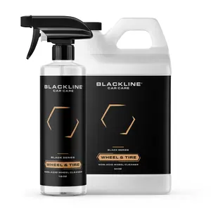BLACKLINE Wheel N' Tire Cleaner – Removes Brake Dust & Grime, Dual-Purpose for Wheels & Tires, Safe & Effective with Scrubbing.
