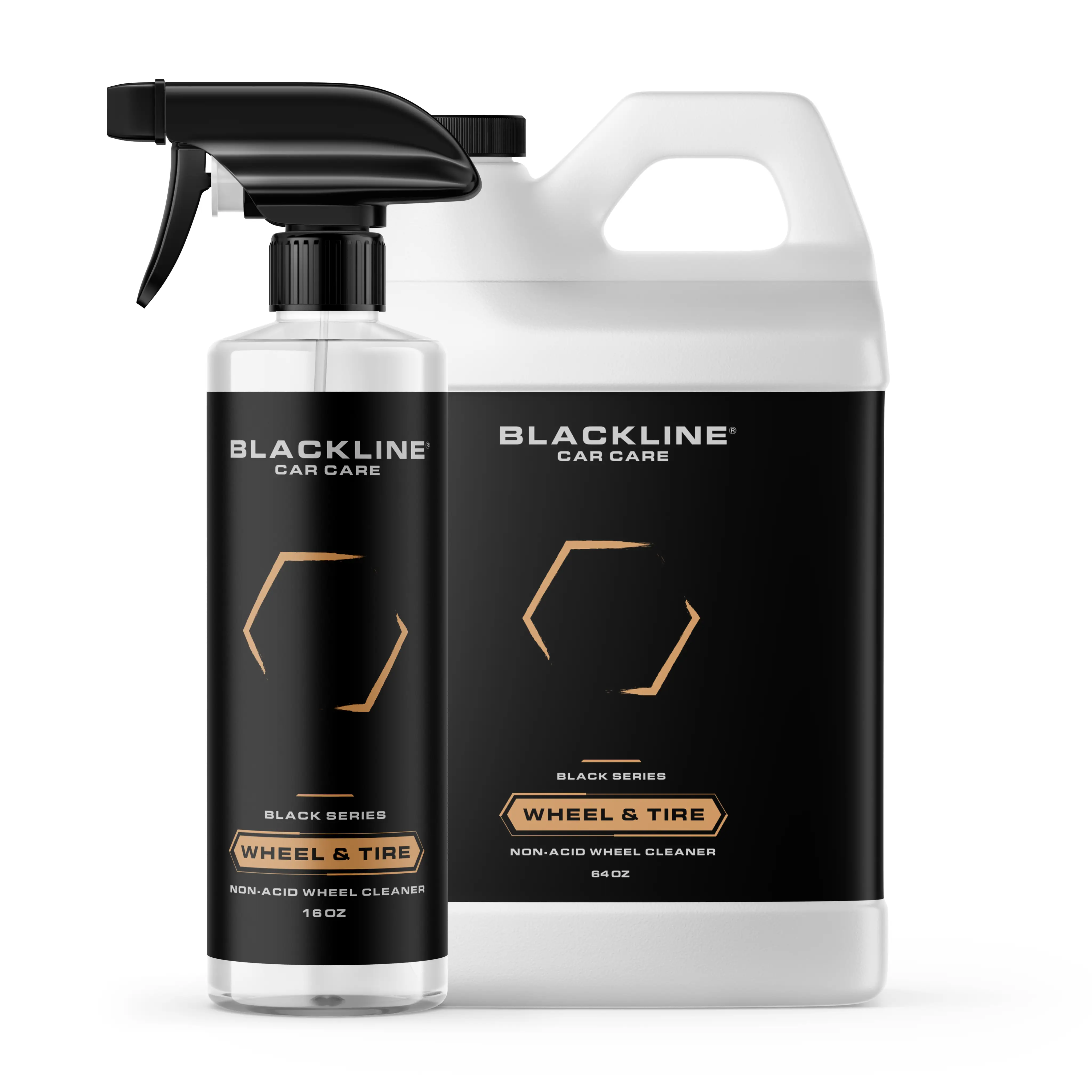 BLACKLINE Wheel N' Tire Cleaner – Removes Brake Dust & Grime, Dual-Purpose for Wheels & Tires, Safe & Effective with Scrubbing.