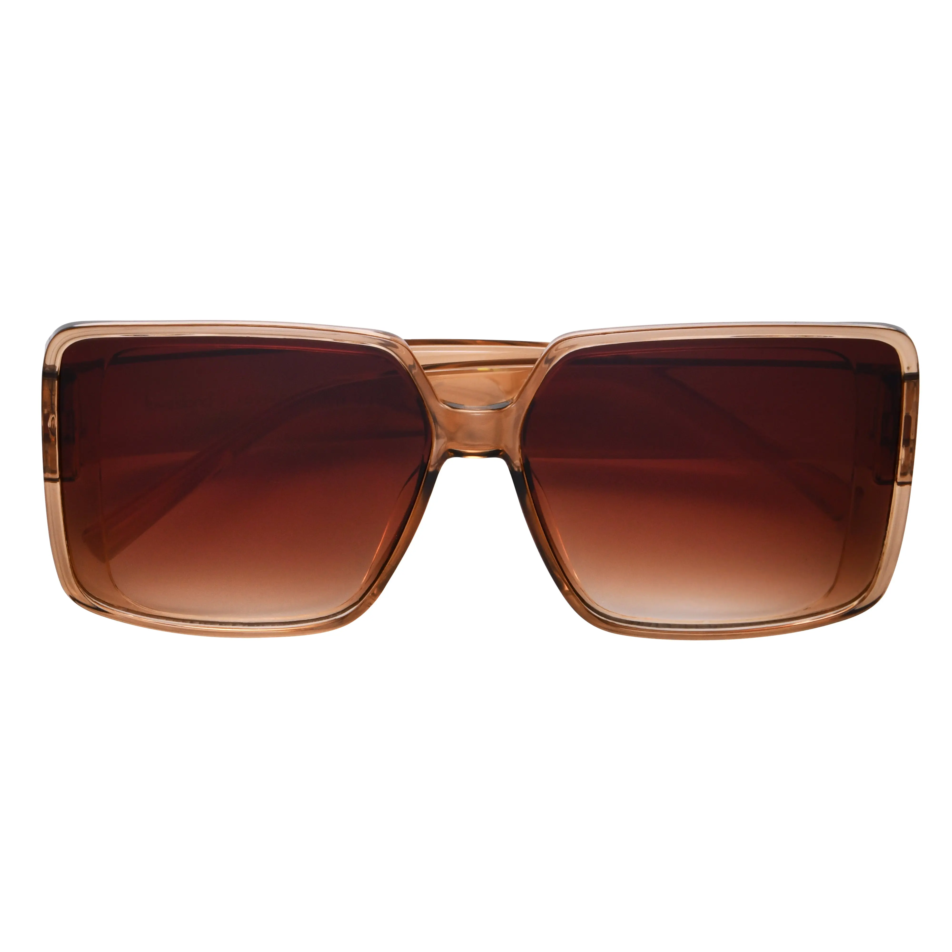Romance Women\'s Oversized Gradient Brown Sunglasses Elegant Brown Gradient Oversized Sunglasses for Women – Sunclorz main image 3