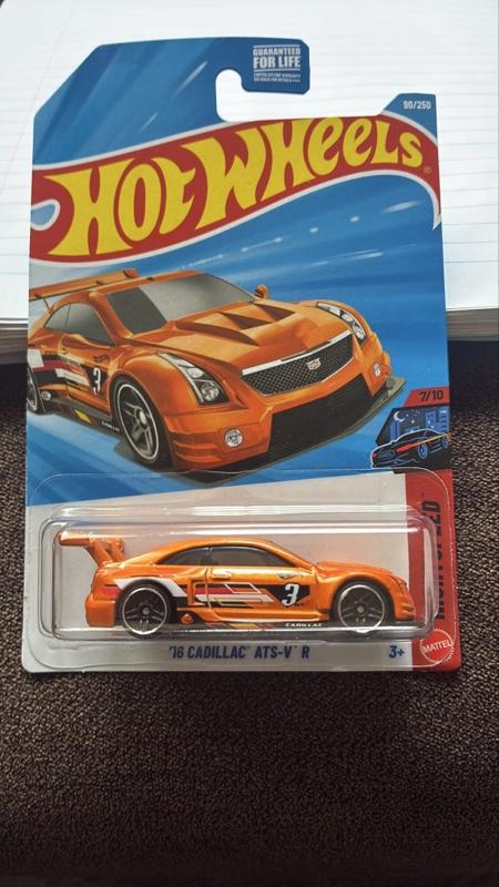 Hot Wheels '16 Cadillac ATS-V R Orange Diecast Model Car 7/10 Series 3+ Years Old