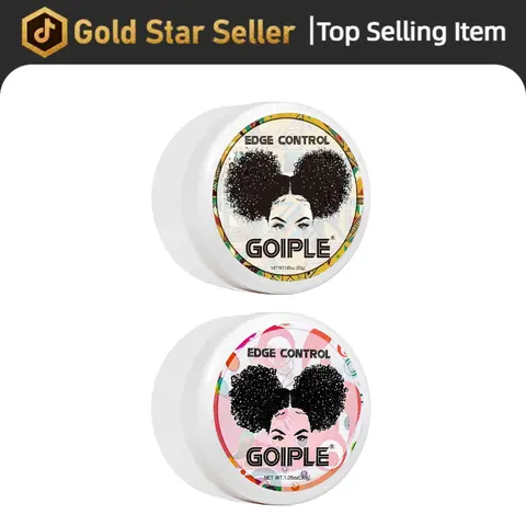 2PCS  Edge Control Wax 30g Non Greasy Strong Hold Smooths Edges Travel Size Hair Styling Strawberry Pineapple Scent 1.05oz  Organic Lightweight