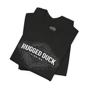 Rugged Duck distressed text Tee | vintage logo t-shirt, white crew neck