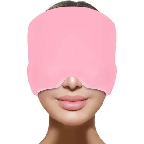 Reusable Flexible Cold Gel Migraine Relief Ice Cap - One Size Single Item Chill Eye Mask for Adults, Relief for Tension and Stress, Home/Office Personal Care Ice Pack