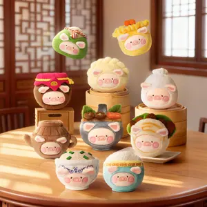 52TOYS LuLu the Piggy Lu's Table -  Food Hunter Series Plush Keychain Blindbox  Kawaii Creative Gift Room Decor Desktop Decoration Gift for  Birthday Party