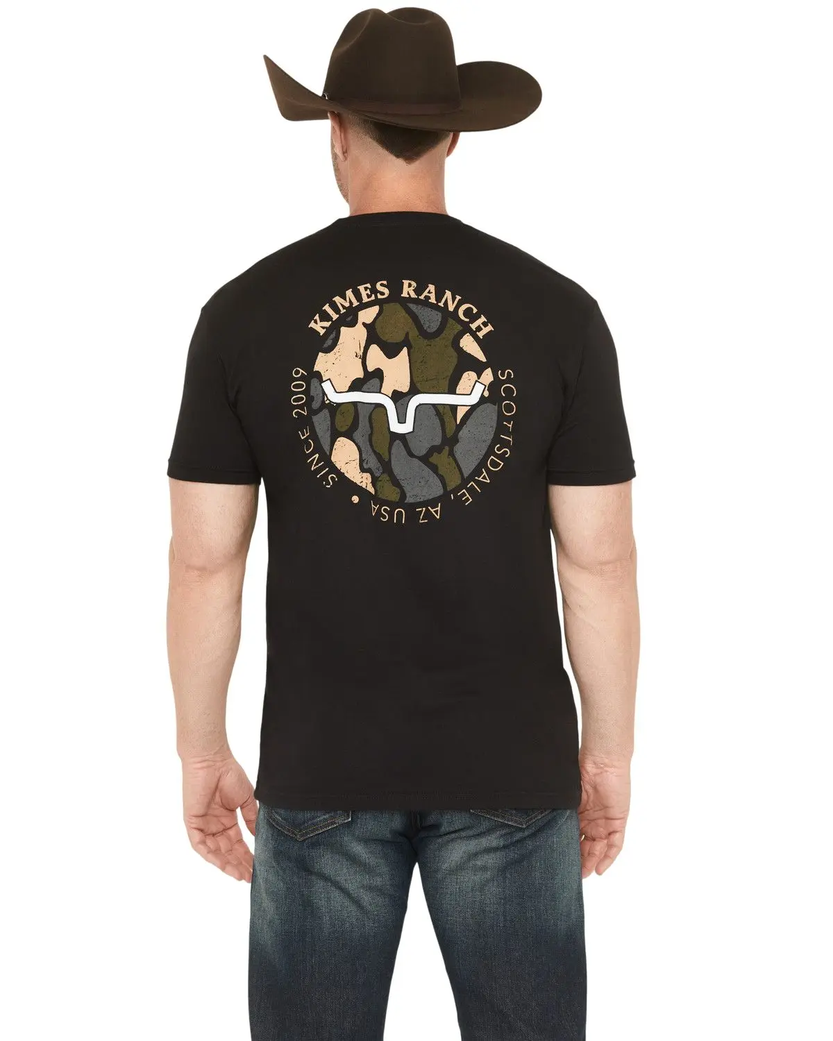 Kimes Ranch Men's Men'S Duck Camo Logo Short Sleeve Graphic T-Shirt - Msh0000102-Blk