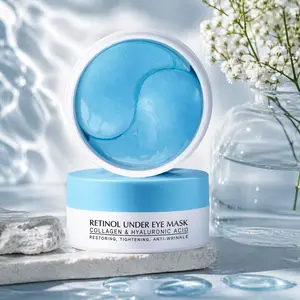 EnaSkin Moisturizing Hydrating Under Eye Mask (60 Pcs) Retinol Hydrogel Eye Patches | Depuff Eye Bags, Brighten Dark Circles, Smooth Fine Lines, Caffeine