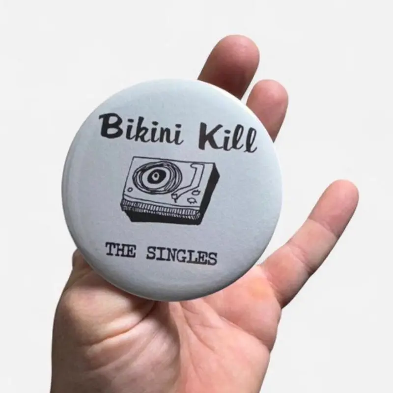 Bikini Kill Pin Large 3" Button Riot Grrrl Accessories for Music Lovers and Fans