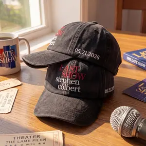 Embroidered The Last Show Stephen Colbert Hat, Final Episode May 21 2026 Cap, Late Show Fan Gift, TV Show Keepsake, Sarcastic Political Gift