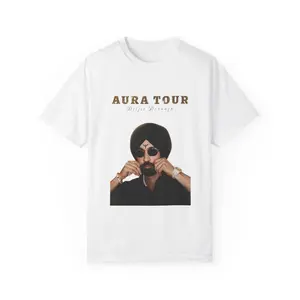 Diljit Dosanjh Aura Tour Shirt Punjabi Singer Concert Graphic Tee Unisex Cotton T-Shirt