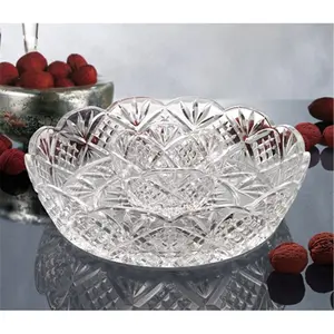 212 MAIN Handmade Luxurious Crystal Glass Tableware - Godinger 25951 Dublin Large Size, Generous Capacity Chip and Dip Bowl with Removable Bowl