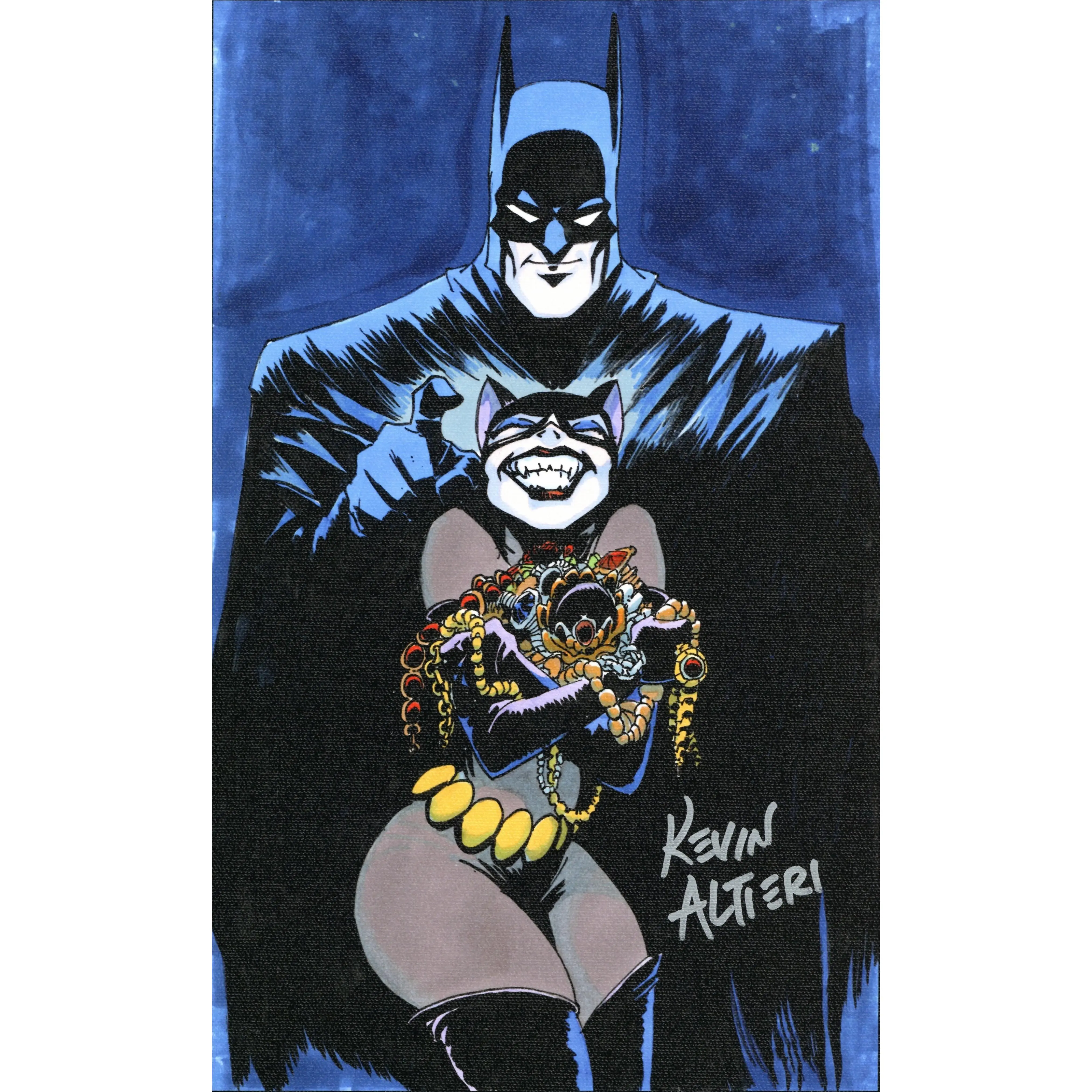Purrr-fect Signed by Director Kevin Altieri Batman The Animated Series Warner Bros Ltd Ed Canvas Print Mighty Mini of 50 - Ready to Hang!