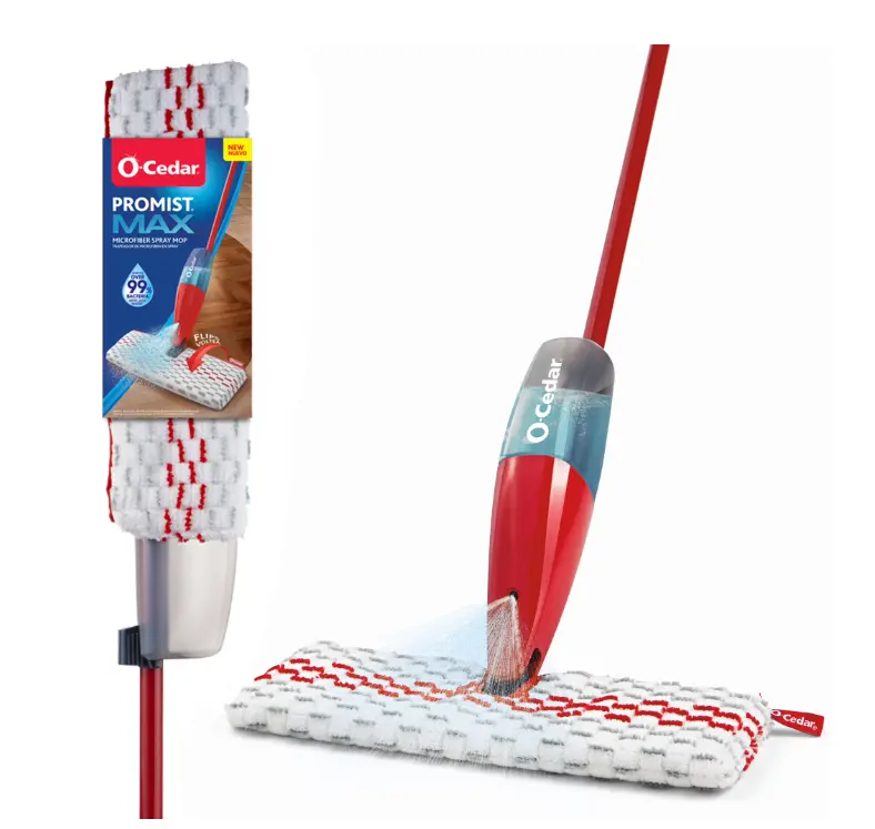 O-Cedar ProMist MAX Microfiber Spray Mop with Refillable Bottle and 180-Degree Flipping Head