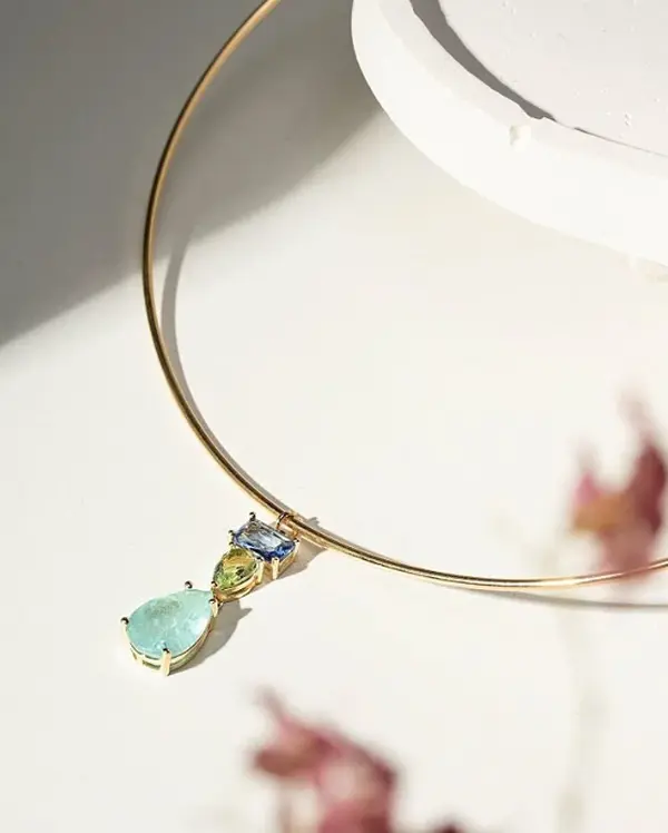 Tanzanite Pendant Choker Necklace