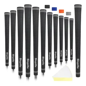 Singelila Hybrid Cross Cord Golf Grips 13pc with 15pc Tape All Rubber for Maximum Traction & Shock Absorption golf accessories