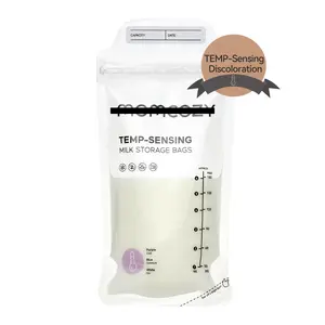 Mom.cozy Breastmilk Storage Bags 120 Ct, Temp-Sensing Discoloration Breastfeeding Storage Bag 6oz/180ml Organiser