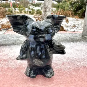 1 count Natural Llanite Crystal Monster Sculpture Hand-Carved Healing Stone Figurines Healing Reiki Crystal Gemstone Collection Home Decor Desk Decor Gift