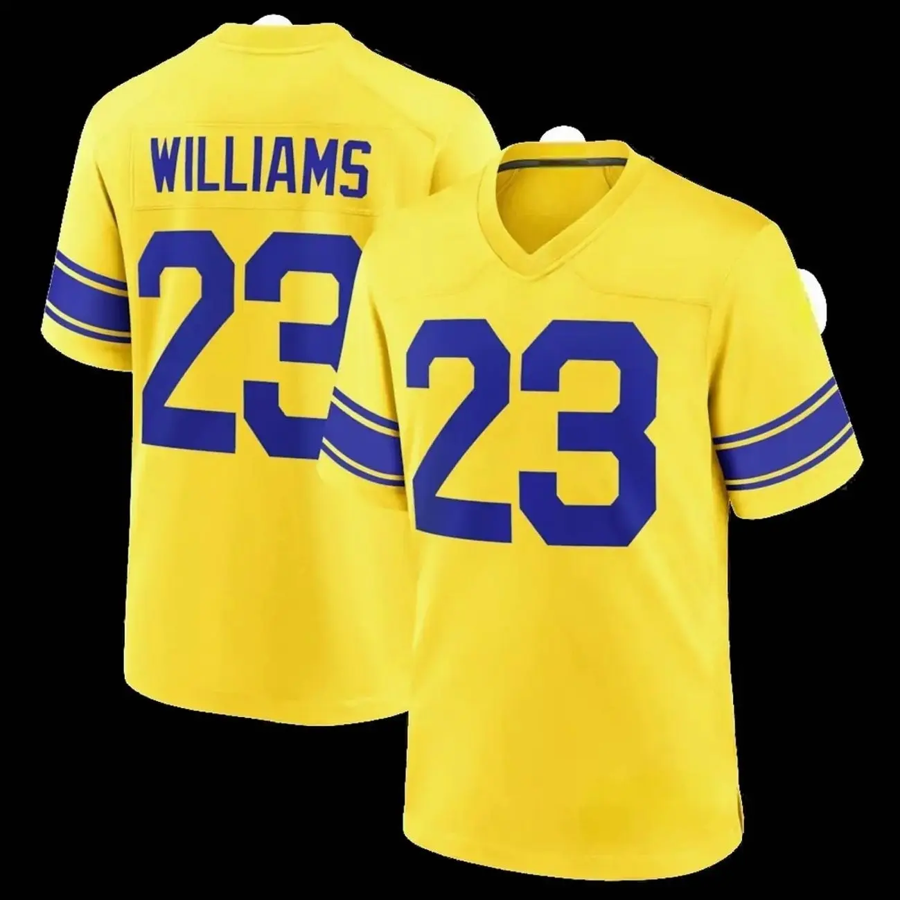 Unisex Football inspired by Williams 23 Los Angeles  Classic Sol Game Jersey - Yellow