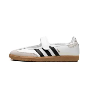 adidas Samba Jane White Alumina Gum Youth / Women's Perfect Daily Trendy Casual Lifestyle Fashion Footwear Walking Sneaker Shoe Girl