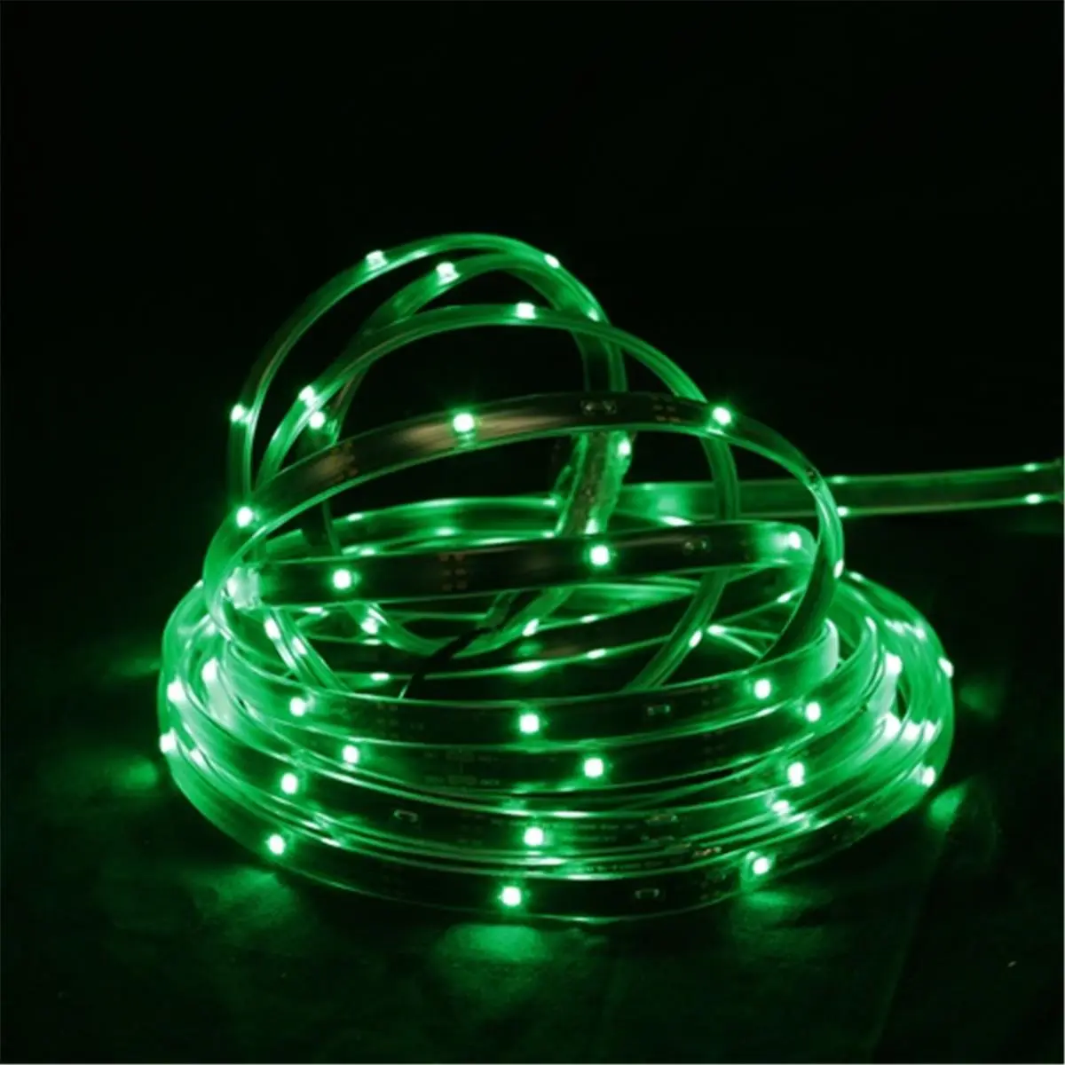 NorthLight 18 ft. Green LED Linear Tape Lights with Bulbs, Black Finish, Indoor-Outdoor Use, Stays Cool, Class 2 Power Supply