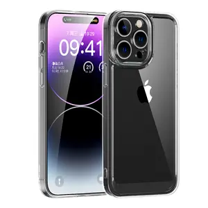 iPhone 15 Pro Max Transparent Sublimation Blank Phone Cases Shockproof Anti Slip Bumper Protective Cover DIY Printable Phone Cover Cellphone Casing.