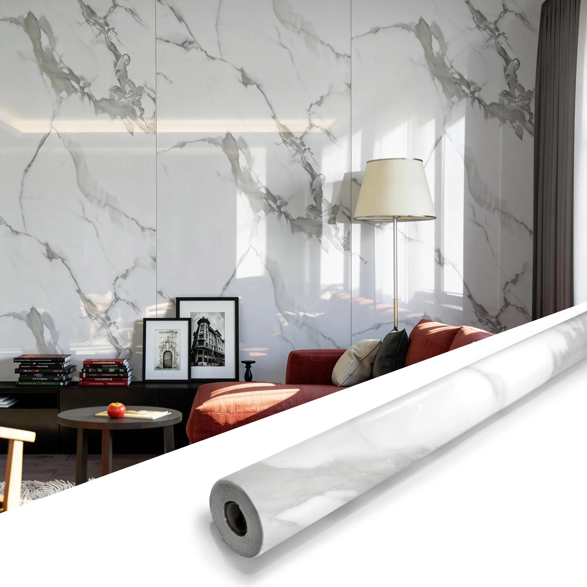 Glossy Carrara White
