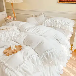 3Pcs Flannel Cloud Warm Fluffy Bedding Set, Princess Soft Winter Duvet Cover &2Pc Pillowcases, Single Twin Double Queen Sizes, Perfect for Winter