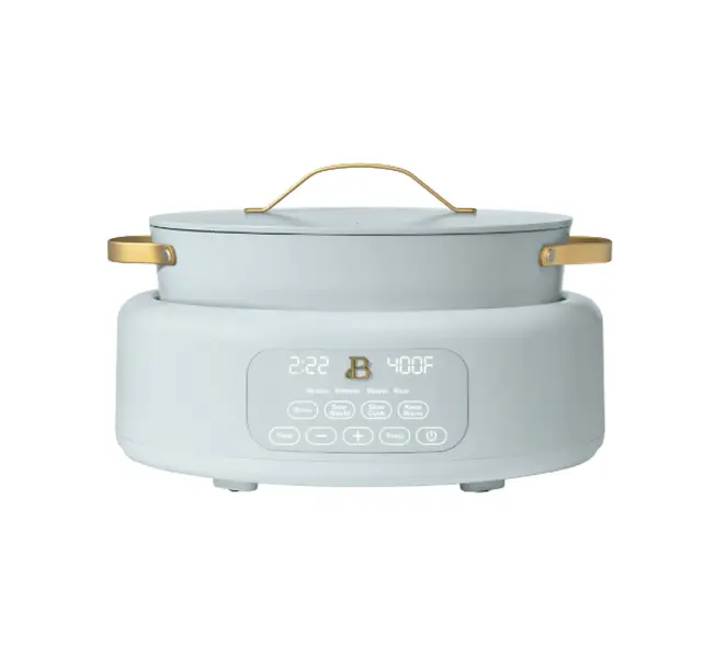 Beautiful 10-in-1, 6 Qt Electric Multi-Cooker with 7 Preset Functions, Hydrangea by Drew Barrymore