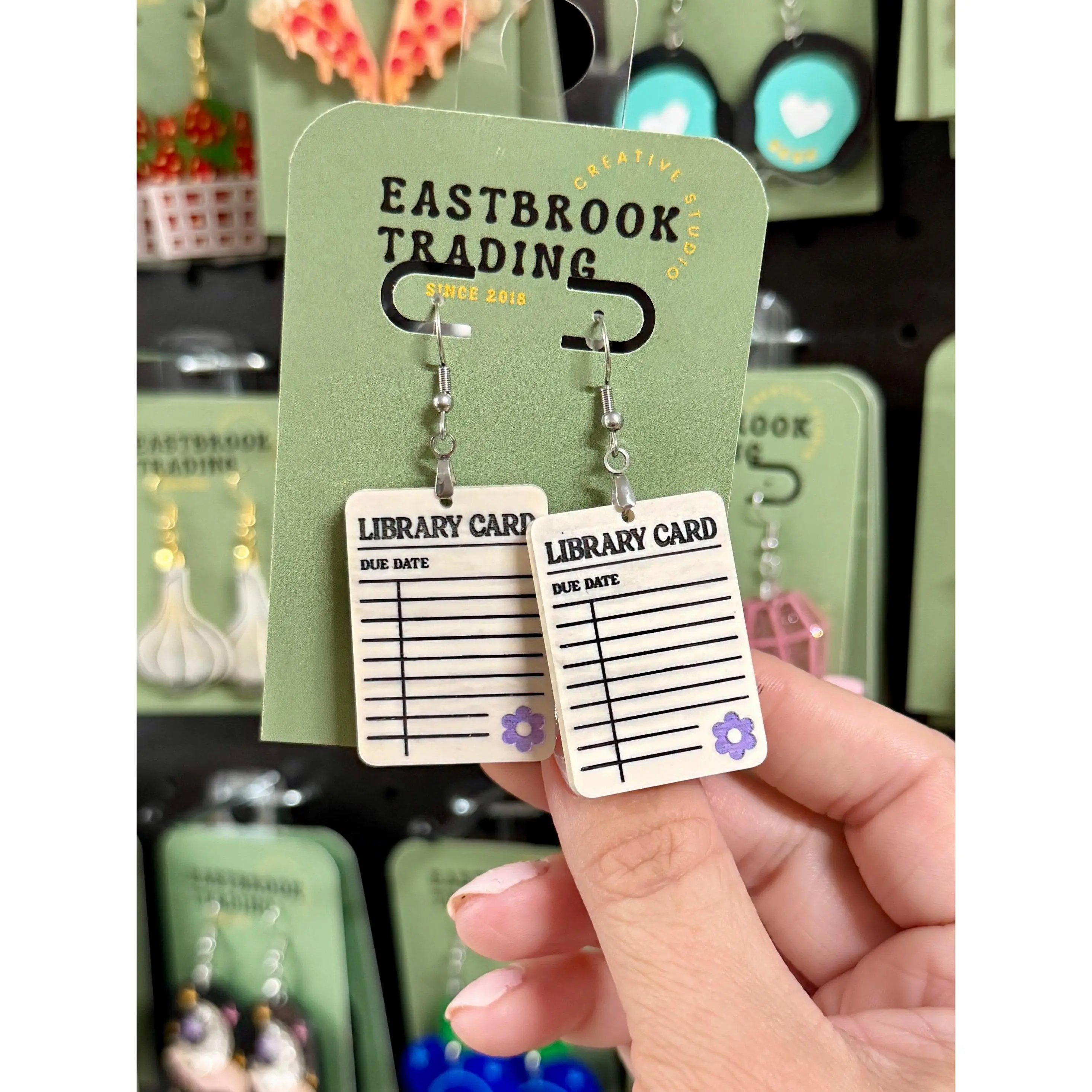 Library Card earring Library Card earring