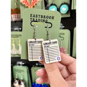 Library Card earring