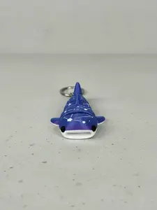3D Printed Starry Sky Shark Keychain Realistic Ombre Shark Keyring-Flexible Joints Whale Shark Pendant,Gradient Oceanic Animal Whale Shark Charm with Keyring Matte Blue Purple Whale Ornaments Women Men Bag Hanging Decoration Backpack Accessories Gift