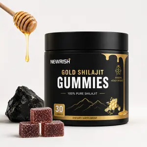 Newrish Pure Shilajit Gummies | Organic & Natural | Manuka Honey Infused | 85+ Minerals Complex | 30 Count