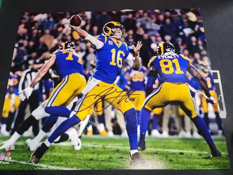 Jared Goff Auto 16x20 Photo Rams Fanatics COA
