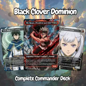 Black Clover Anime Waifu ️ | 100 Card EDH Commander Deck + Tokens | MTG Proxy Deck | Powerful Anime MTG Build - Proxy EDH