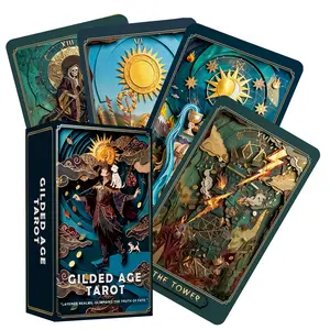 Gilded Age Paper-Cut Tarot Deck | 78 Cards, Rider-Waite System | Includes a Guide, Suitable for Beginners and Experienced Readers