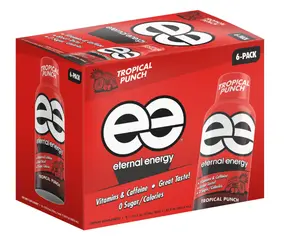 Eternal Energy Premium Energy Shot, Tropical Punch, 1.93 fl oz, 6 count
