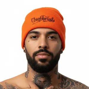 THIGHBRUSH® - OUTLAW - Cuffed Beanies - Orange