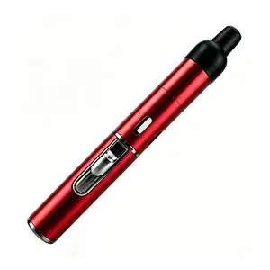Red Pen Style Windproof Camping Lighter No Butane Included, Refillable Jet Torch Lighter, Ultra Slim Pocket Lighter for Hiking BBQ Campfire Emergency Use