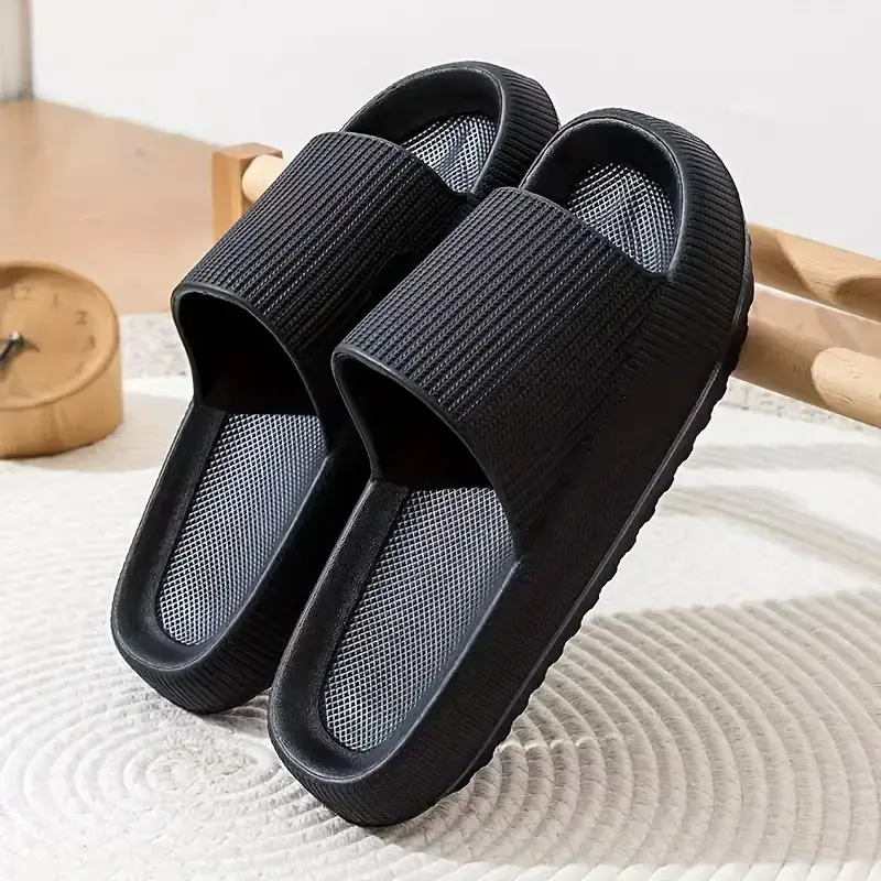 Unisex Sports Casual Slides - 2026 Multi-Size Footwear with Thick Cushioned EVA Sole, Adjustable Double-Buckle Straps, Slip-On Fit for Outdoor Walking
