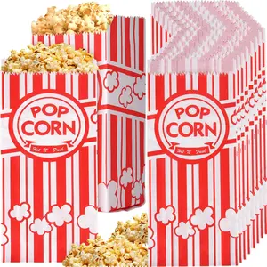 500 count Paper Popcorn Bags, 1 oz Bags Individual Servings for Machine Maker Cart Supplies, Small Mini Pop Corn Bag Bulk Carnival Party