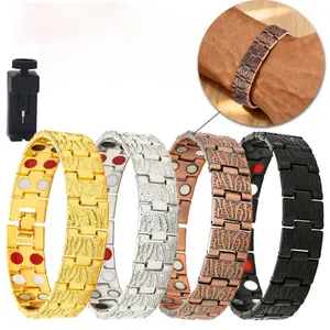 99.9% Pure Copper Magnetic Bracelet for Men – 3500 Gauss Magnets, Adjustable & Hypoallergenic. Stylish Wellness Gift for Him, Relieve Fatigue & Boost Energy, is a jewelry magnetic bracelet for daily wear and activities charm jewelry gift christmas party