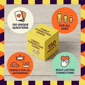 150 Meaningful Conversation Cards for Family Dinners & Gatherings | Ultimate Icebreaker Game for Adults Teens Kids | Build Stronger Family Bonds & Create Deeper Connections | Fun Group Activity for Table Talk | Best for Family Game Night & Socials