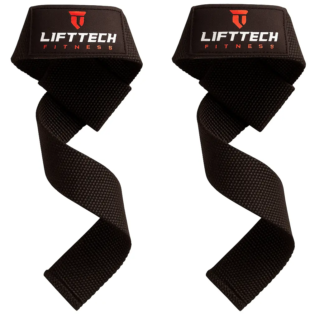 Lifting Straps for Weightlifting — Premium Padded Cotton Wrist Straps for Deadlifts, Pull-Ups, Rows & Powerlifting, Gym Grip Support for Men & Women | LiftTech