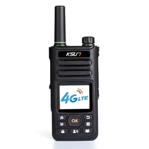 4G Network Radio WiFi Walkie Talkie Long Range with Bluetooth-Compatible LTE/PoC Two Way Radio Portable Push-to-Talk interphone for Zello Android with 4000mAh Rechargeable Battery Remote Durable