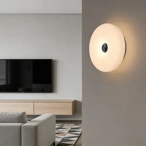 Orange White Donut Touch Lamp Modern Design, Stepless Dimmable LED Desk Light with 3 Color Modes, USB Rechargeable Nightstand Lamp for Living Room Home Decor